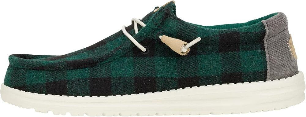 NWT Hey Dude Shoes Wally Buffalo Plaid size 11 in Hunter Green